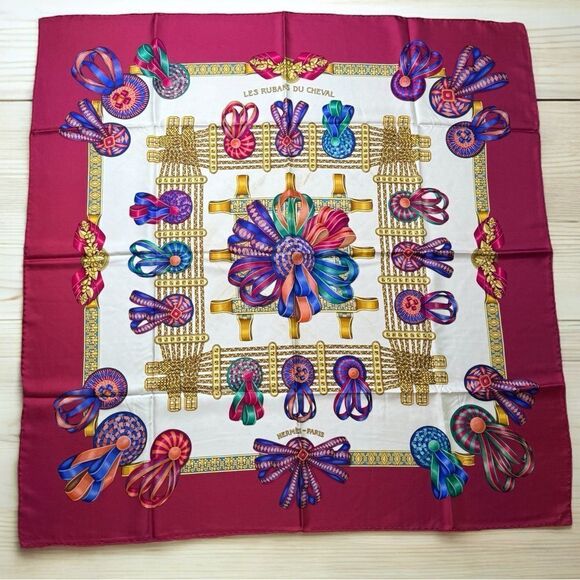 Hermes Les Rubans du Cheval Silk Scarf - Picture 1 of 8